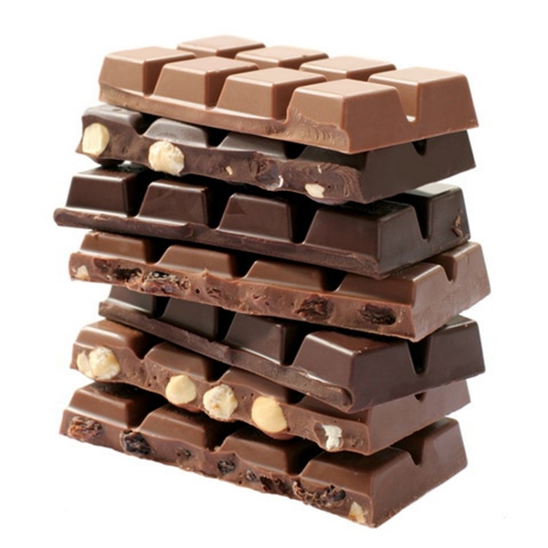 Tela Barras De Chocolate Amendoas Colorida 40 X 40 X 1 8 Cm