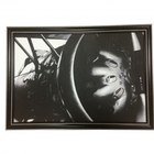 Tela C/ Moldura Dark Big Plane Preta 50 X 70 X 3 5 Cm