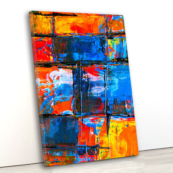 Tela Canvas Abstrato Arte 55x80 Vertical 108