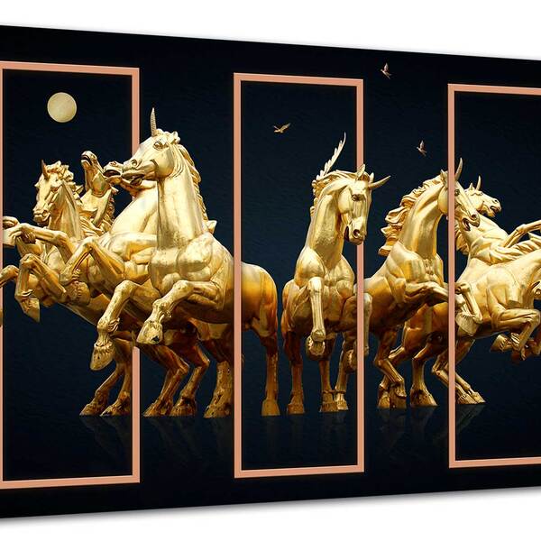 Tela Canvas Animal Cavalos 80x55 Horizontal 5