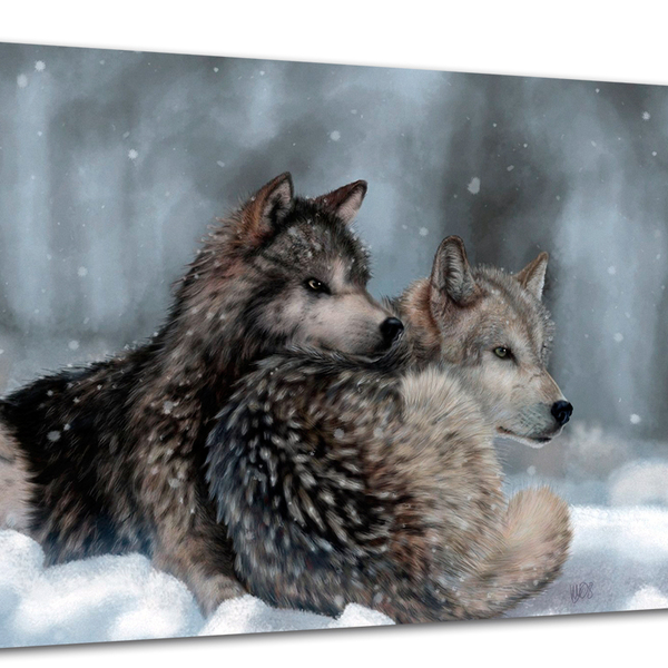 Tela Canvas Animal Lobos 80x55 Horizontal 3