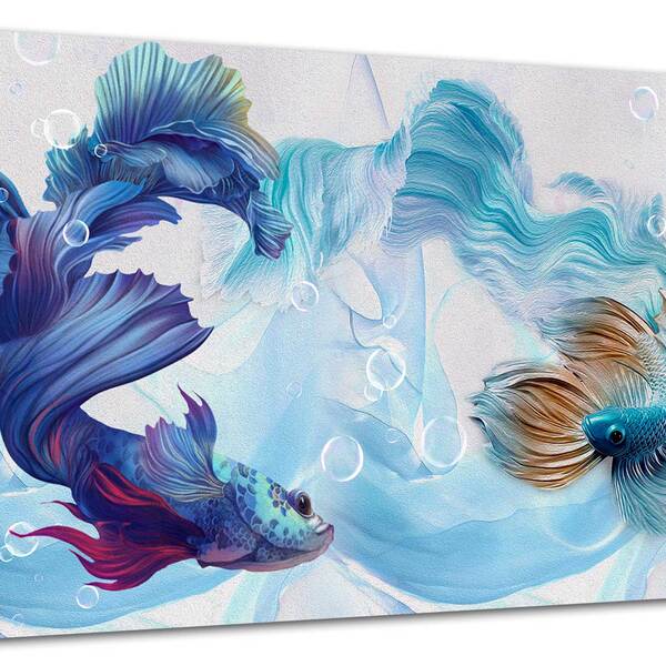 Tela Canvas Animal Peixes 80x55 Horizontal 1