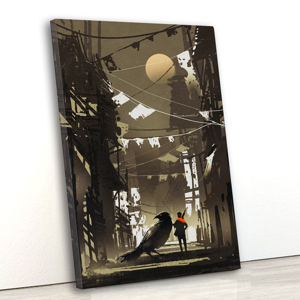 Tela Canvas Cidade Desenho 80x120 Vertical 10