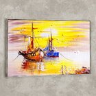 Tela Canvas Com Moldura Barcos Espanhol