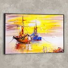 Tela Canvas Com Moldura Barcos Espanhol