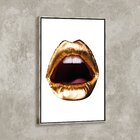 Tela Canvas Com Moldura Boca Gold