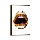Tela Canvas Com Moldura Boca Gold
