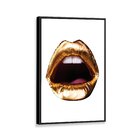 Tela Canvas Com Moldura Boca Gold
