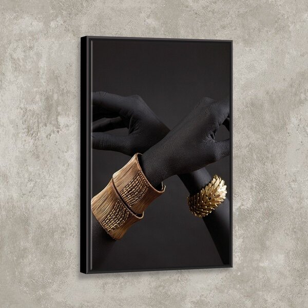 Tela Canvas Com Moldura Braços E Mãos