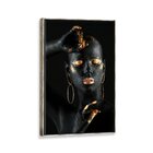 Tela Canvas Com Moldura Mulher Face Gold