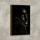 Tela Canvas Com Moldura Mulher Face Yellow