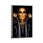 Tela Canvas Com Moldura Mulher Gold