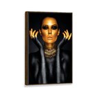 Tela Canvas Com Moldura Mulher Gold