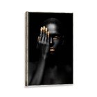 Tela Canvas Com Moldura Mulher Mão No Rosto