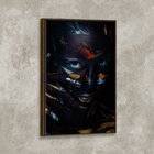 Tela Canvas Com Moldura Mulher Traços De Pintura