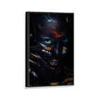 Tela Canvas Com Moldura Mulher Traços De Pintura