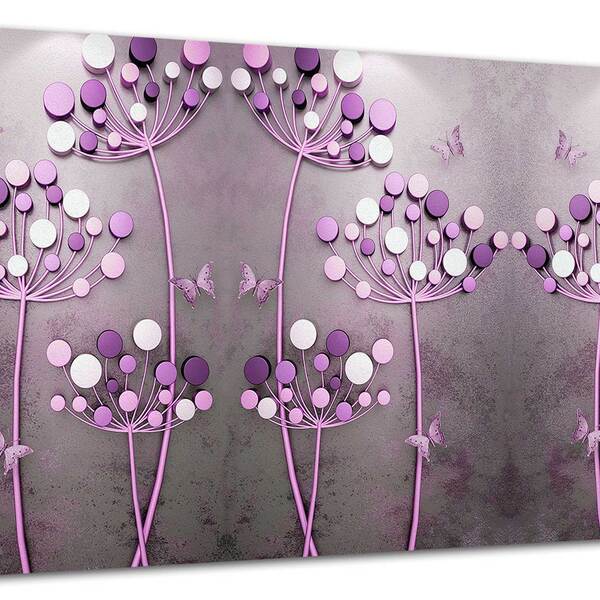 Tela Canvas Floral Desenho De Flores 120x80 Horizontal 1