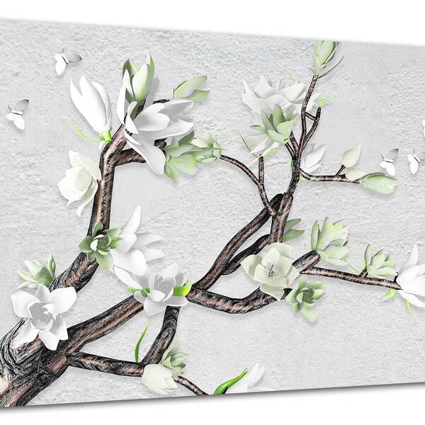 Tela Canvas Floral Desenho De Flores 120x80 Horizontal 3