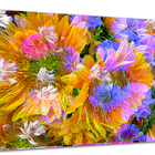 Tela Canvas Floral Flores Abstratas 120x80 Horizontal 2