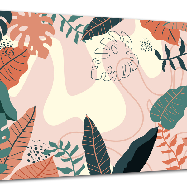 Tela Canvas Folhagem Folhas Tropicais 120x80 Horizontal 102