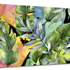 Tela Canvas Folhagem Folhas Tropicais 120x80 Horizontal 124