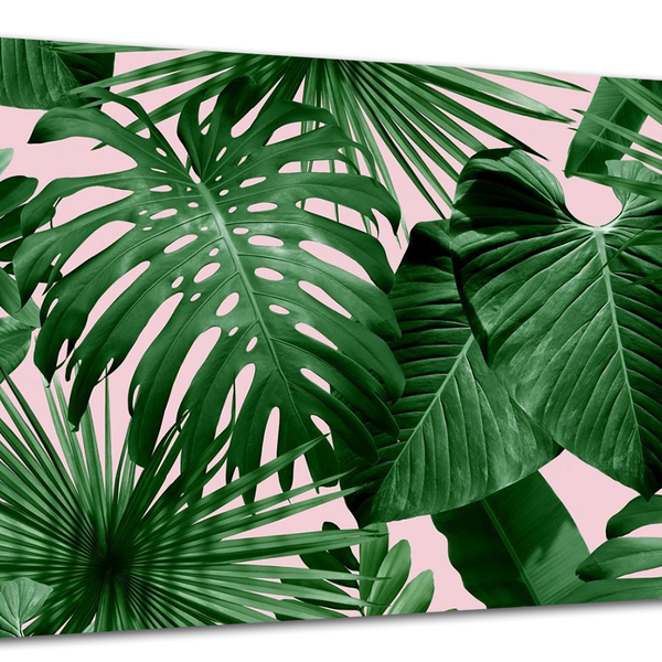 Tela Canvas Folhagem Folhas Tropicais 120x80 Horizontal 12