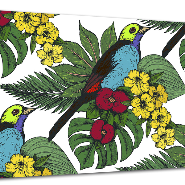 Tela Canvas Folhagem Folhas Tropicais 120x80 Horizontal 136