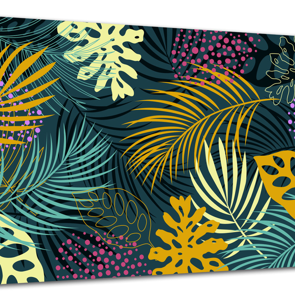 Tela Canvas Folhagem Folhas Tropicais 120x80 Horizontal 154