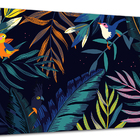 Tela Canvas Folhagem Folhas Tropicais 120x80 Horizontal 1