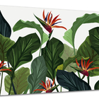 Tela Canvas Folhagem Folhas Tropicais 120x80 Horizontal 21