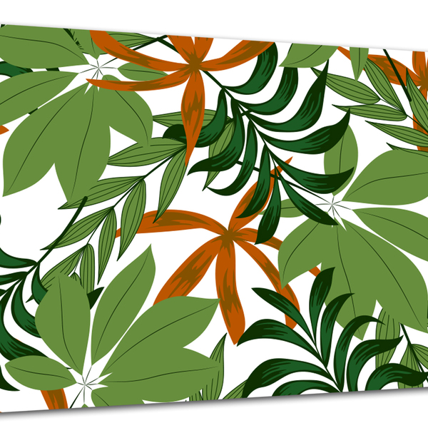 Tela Canvas Folhagem Folhas Tropicais 120x80 Horizontal 30