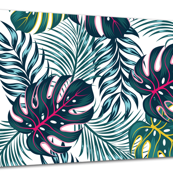 Tela Canvas Folhagem Folhas Tropicais 120x80 Horizontal 32