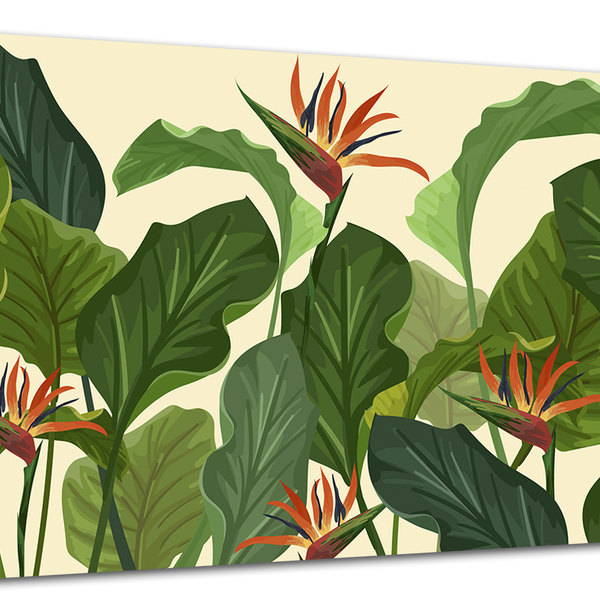 Tela Canvas Folhagem Folhas Tropicais 120x80 Horizontal 34