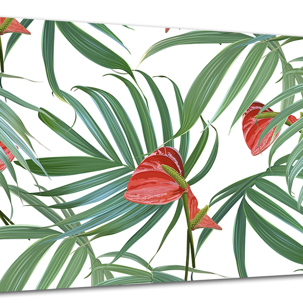 Tela Canvas Folhagem Folhas Tropicais 120x80 Horizontal 45