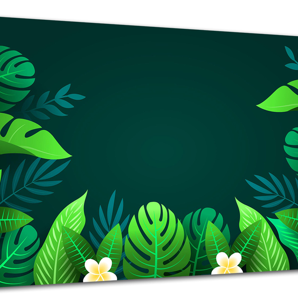 Tela Canvas Folhagem Folhas Tropicais 120x80 Horizontal 60