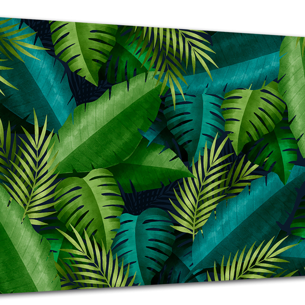 Tela Canvas Folhagem Folhas Tropicais 120x80 Horizontal 64