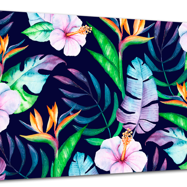 Tela Canvas Folhagem Folhas Tropicais 120x80 Horizontal 71