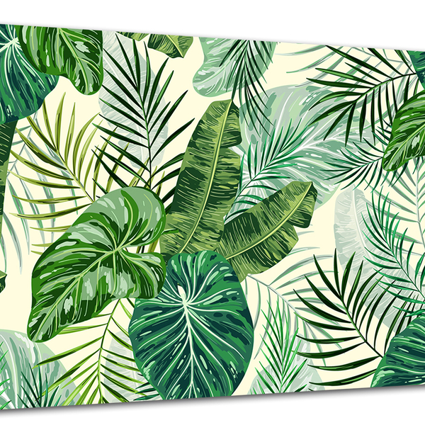 Tela Canvas Folhagem Folhas Tropicais 120x80 Horizontal 82