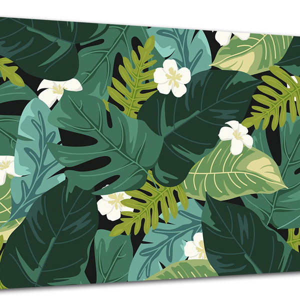 Tela Canvas Folhagem Folhas Tropicais 120x80 Horizontal 85