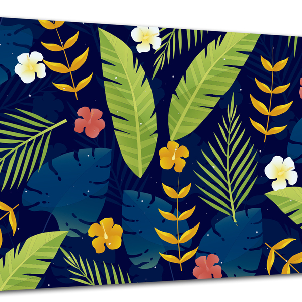 Tela Canvas Folhagem Folhas Tropicais 120x80 Horizontal 96