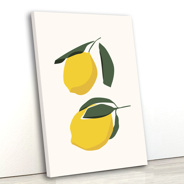 Tela Canvas Frutas Desenho Limão 55x80 Vertical 1