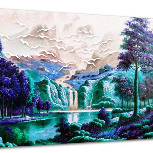 Tela Canvas Paisagem Cachoeira 120x80 Horizontal 2