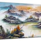 Tela Canvas Paisagem Lago E Montanhas 120x80 Horizontal 1