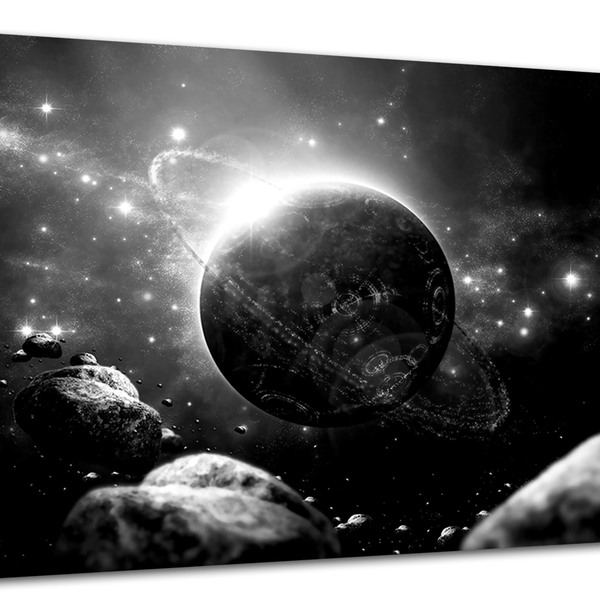 Tela Canvas Paisagem Planeta Visto Do Espaço 120x80 Horizonta