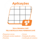 Tela Ciranda Café 0,80x12,5m Malha 4 Fio 22 Rino Agro