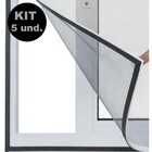 Tela Cortina Mosquiteiro  Kit 5 Uni Dengue Magnetico Janela F