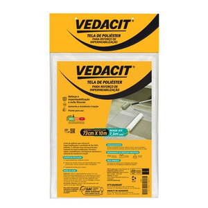 Tela de Poliéster 0,73x10m Rolo de 7,30m² Vedacit