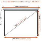 Tela De Projeção Elétrica Tbes150v (3.05x2.29m) 110v