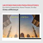 Tela De Projeção Retrátil 100 Polegadas Com Controle