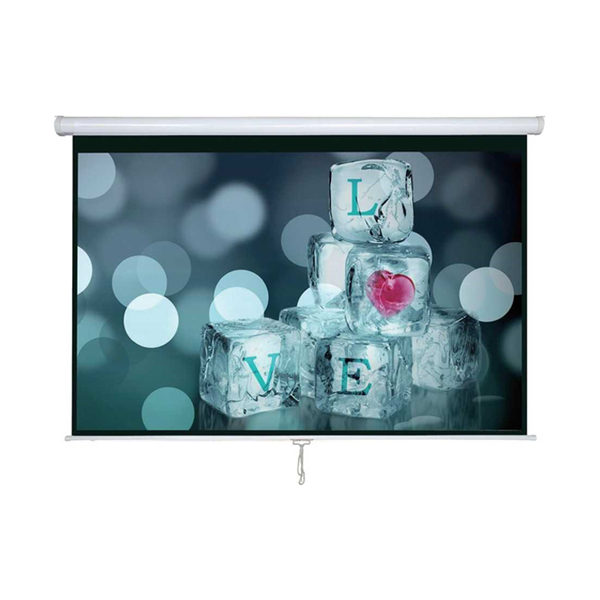 Tela De Projeção Retrátil Manual Tbms096 (2.44x2.44m)